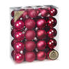 Inge Christmas kerstballen - 44x st- bessen roze - kunststof - mix - Kerstbal