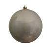 Decoris kerstbal - groot formaat - D20 cm - licht champagne - plastic - Kerstbal