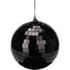 Christmas Decoration disco kerstbal - 1x st - zwart - 12 cm - kunststof - Kerstbal