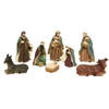 Decoris kerststalbeelden - set 8x stuks - tot 20 cm - polyresin - Kerststallen