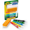 Crayola Washable Colour Wipeoffs - Whiteboardset - 5 stiften en 1 wisser