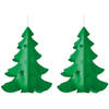 2x Kerstboom hangdecoratie brandvertragend - Hangdecoratie