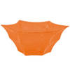 Halloween trick or treat snoepschaal - oranje - kunststof - 30 x 14 cm - Feestdeurdecoraties