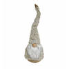 Pluche gnome/dwerg decoratie pop/knuffel grijs 45 x 14 cm - Kerstman pop