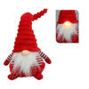 Christmas Decoration pluche gnome knuffel - 44 cm -met verlichte neus - Kerstman pop