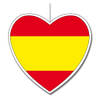3x Spanje hangdecoratie harten 28 cm - Feestdecoratievoorwerp