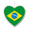 3x Brazilie hangdecoratie harten 28 cm - Feestdecoratievoorwerp