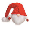 Pluche gnome/dwerg decoratie pop/knuffel rood 25 cm - Kerstman pop