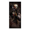 Fiestas Horror deur scenesetter/deurposter - moordenaar met bijl - Halloween thema versiering - 180 x 80 cm - Feestdeurd