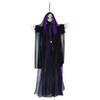 Halloween/horror thema hang decoratie Geest/spook - met LED licht - griezel pop - 120 cm - Feestdecoratievoorwerp