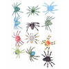 12x stuks gekleurde horror decoratie spin/spinnen 4 cm - Feestdecoratievoorwerp