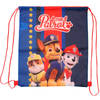 Paw Patrol Chase gymtas/rugzak/rugtas voor kinderen - blauw/rood - polyester - 40 x 35 cm - Gymtasje - zwemtasje