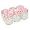 12x Jam potjes met rood/wit deksel 210 ml - Weckpotten