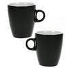 Set van 18x stuks koffie kopjes/bekers zwart 190 ml - Bekers