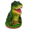 Out of the Blue Spaarpot Dinosaurus T-REX - groen - polyresin - 15 x 13 cm - met afsluitdop - Kinderen - Spaarpotten