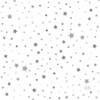 Duni kerst thema servetten - 60x st - 33 x 33 cm - wit met sterren - Feestservetten