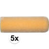 Lakverf roller velvet 10 cm 5 stuks - Verfrollers