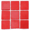 63x stuks mozaieken maken steentjes/tegels kleur rood 10 x 10 x 2 mm - Mozaiektegel