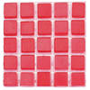 119x stuks mozaieken maken steentjes/tegels kleur rood 0.5 x 0.5 x 0.2 cm - Mozaiektegel