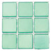 189x stuks mozaieken maken steentjes/tegels kleur turquoise 10 x 10 x 2 mm - Mozaiektegel