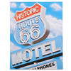 Decoratie - Metalen - wandplaat - Route 66 Motel - 32 x 41 cm - Metalen wandbordjes