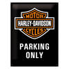 Wanddecoatie Parking Harley Davidson - Metalen wandbordjes