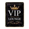 VIP thema Muurdecoratie VIP Lounge 15 x 20 cm - Metalen wandbordjes
