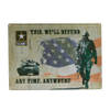 US Army - we will defend - Metalen - Wandbord - 32x41 cm - Metalen wandbordjes