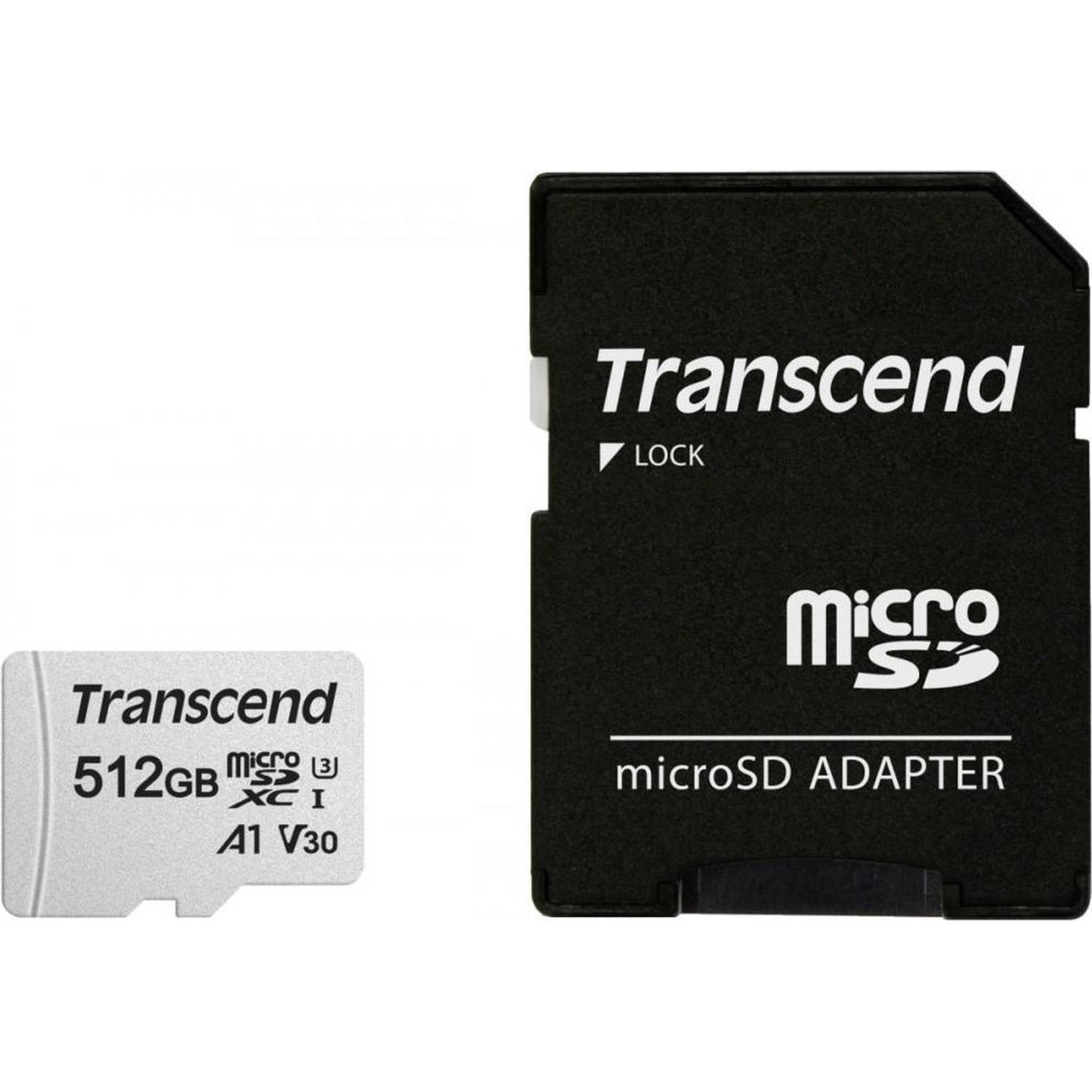 Transcend Premium 300S microSDXC-kaart 512 GB Class 10, UHS-I, UHS-Class 3, v30 Video Speed Class, A