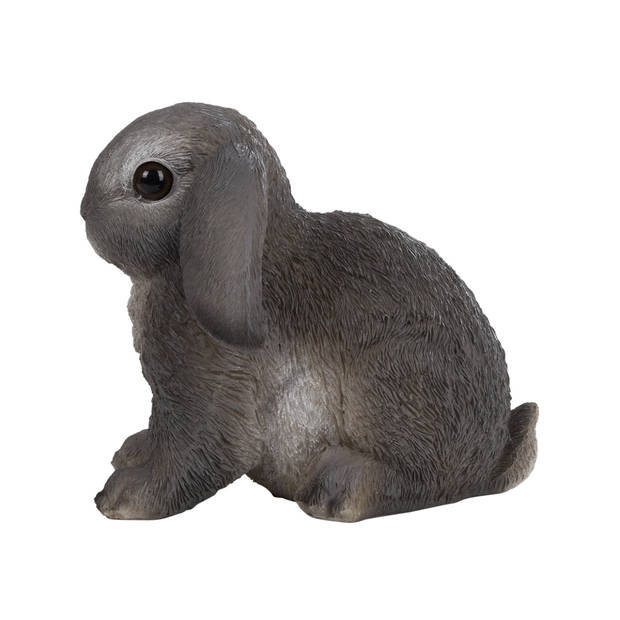 Tuinbeeldje grijs Hangoor konijntje 15 cm - Beeldjes