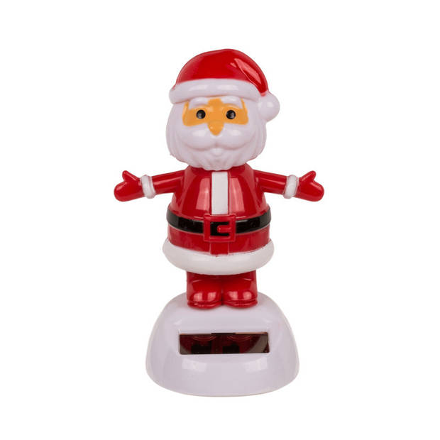 Out of the Blue - Solar bewegende kerst figuren - set 2x st - 10,5 cm - Kerstbeeldjes