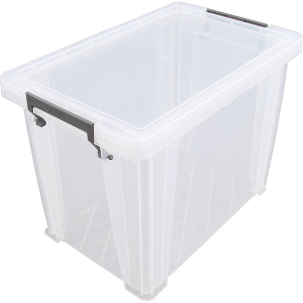 Allstore Opbergbox - 2x stuks - 18,5 liter - Transparant - 40 x 26 x 29 cm - Opbergbox