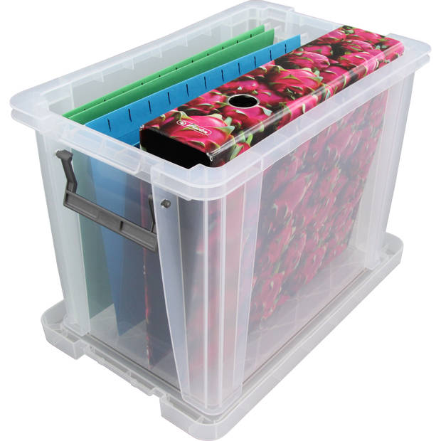 Allstore Opbergbox - 2x stuks - 18,5 liter - Transparant - 40 x 26 x 29 cm - Opbergbox