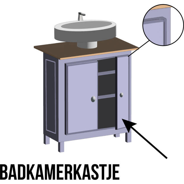 Badkamer/keuken hang opbergmandjes/organizers zilver 26 x 24 cm - Opbergmanden