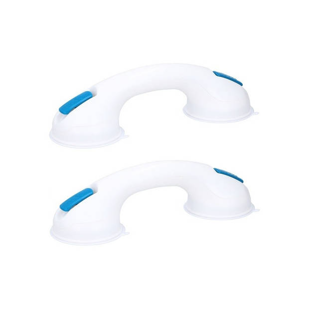 Set van 2x stuks douche / bad handgrepen met zuignappen 29,5 cm - Badkameraccessoireset