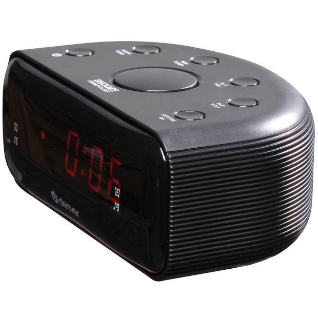 Denver Wekkerradio - Snooze / Slaap Functie - Digitale Wekker - FM Radio - Dual alarmklok - CR430 - Zwart