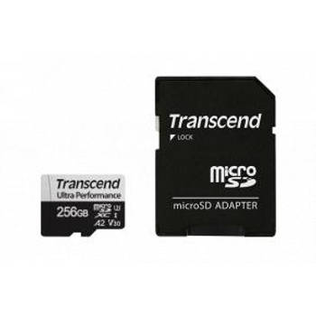 Transcend TS128GUSD340S 340S MicroSDXC w/ adapter, 128 GB, UHS-I U3 A2, 3D NAND, 160/ 125 MB/s