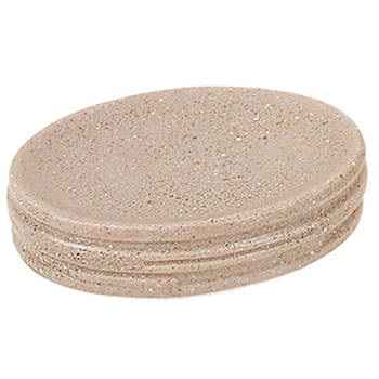 Zeephouder/zeepbakje creme keramiek 13 cm - Badkameraccessoireset