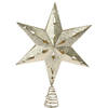 Christmas Decoration verlichte ster piek - goud - 35 cm - met timer - kerstboompieken