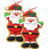 Kersthanger -kerstman -2x stuks - kunststof - 11 cm - ornamenten - Kersthangers