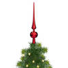 Feeric lights and christmas - kerstboom piek - rood - plastic - H28 cm - kerstboompieken