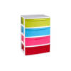 Witte/multi kleuren ladekast/organiser 40 x 56 x 80 cm - Ladeblok