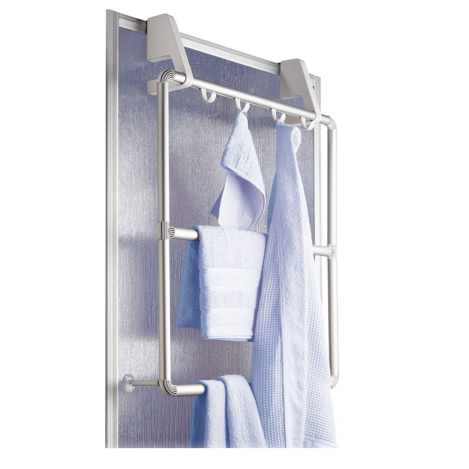 Wenko handdoekhouder voor deur en douche cabine 62,5x14,5x78cm