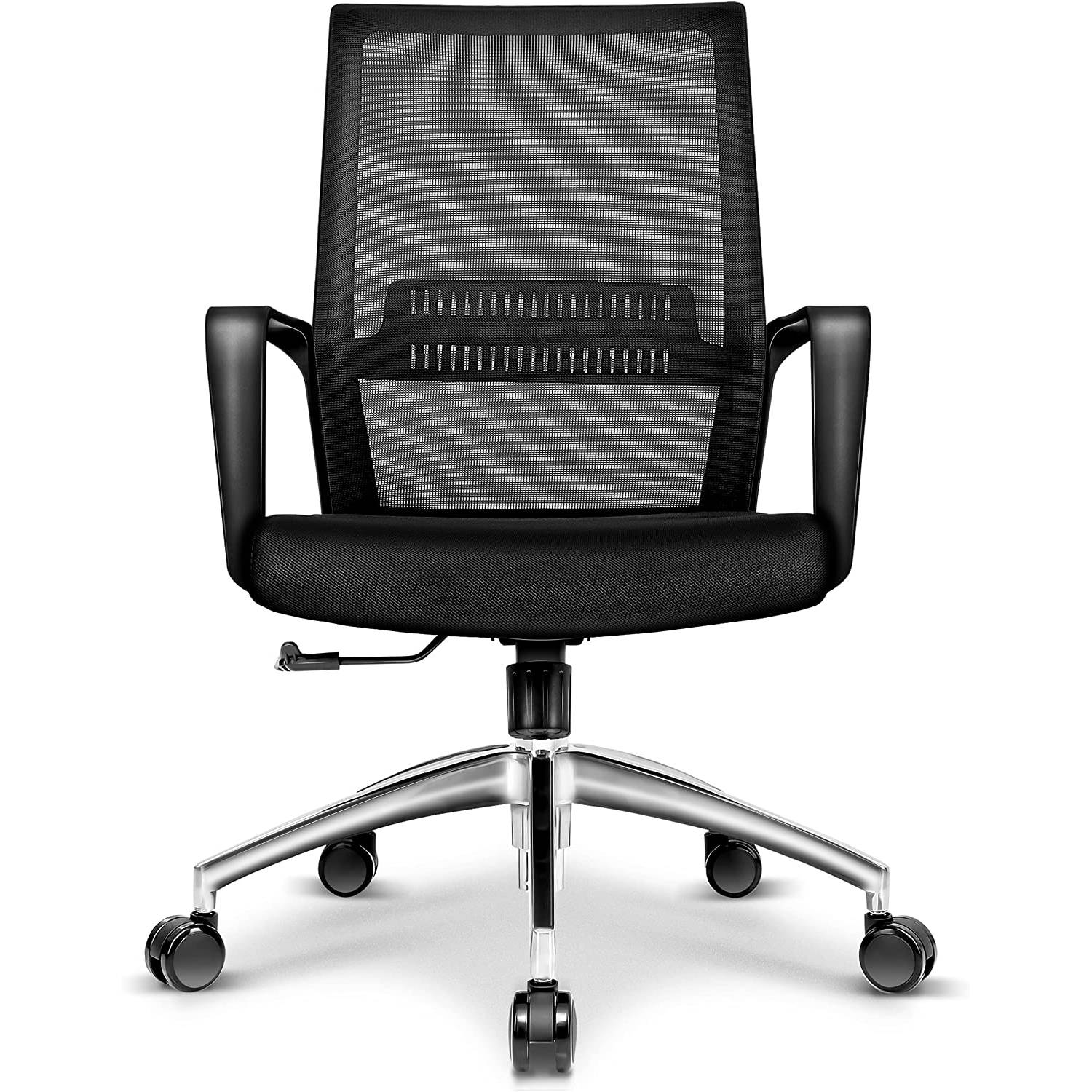 TRESKO Ergonomische bureaustoel BS203 draaistoel met verstelbare lendensteun bureaustoel met armleun