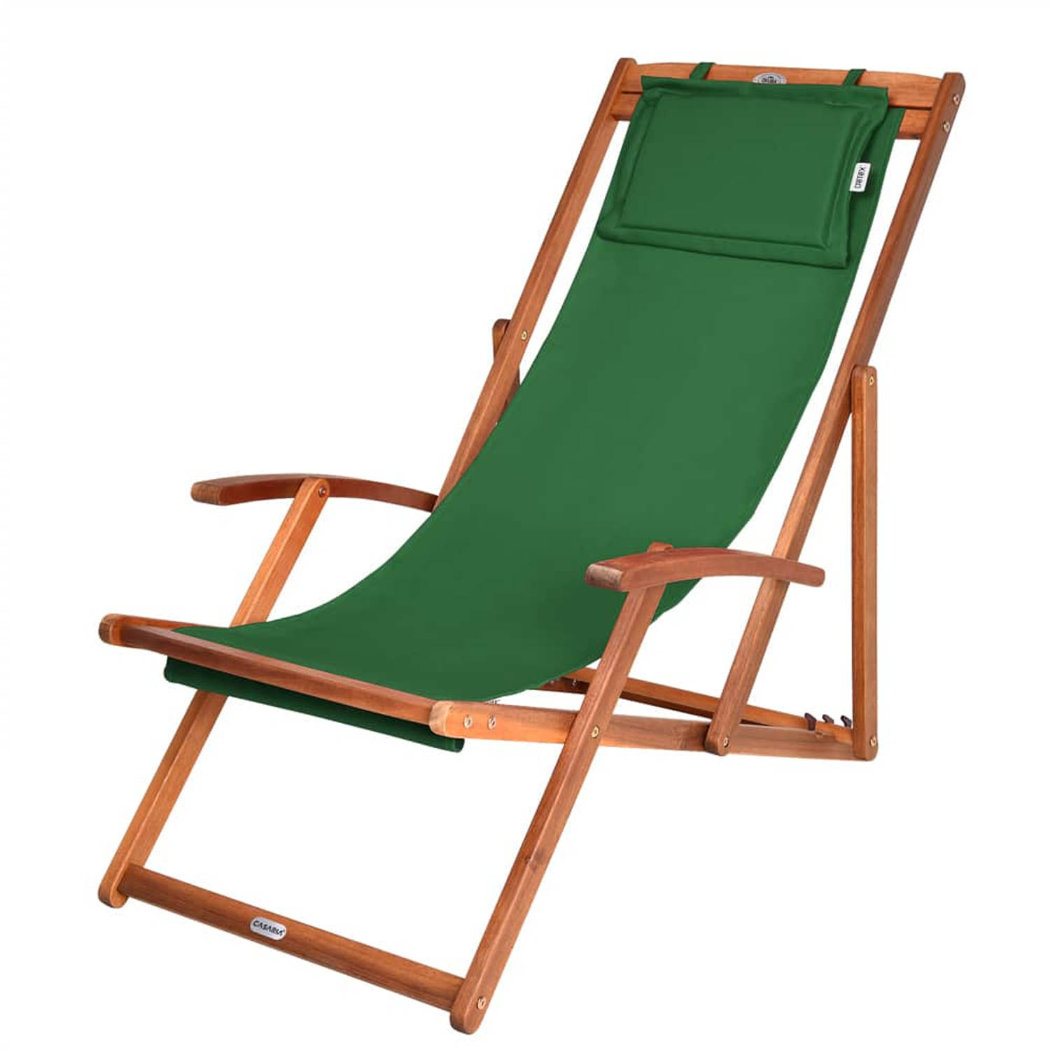 Strandstoel gemaakt van Acaciahout kleur Groen