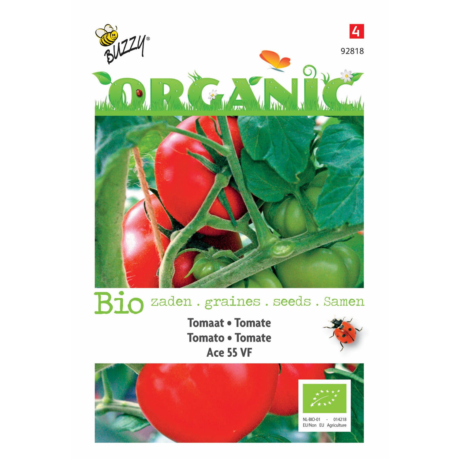 5 stuks Organic Tomaten Ace 55VF (Skal 14725)