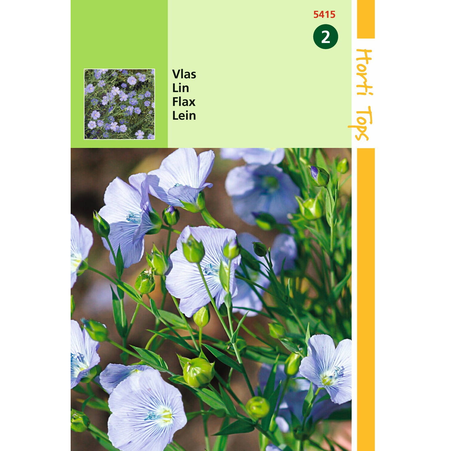 5 stuks Linum Perenne (Vlas) blauw