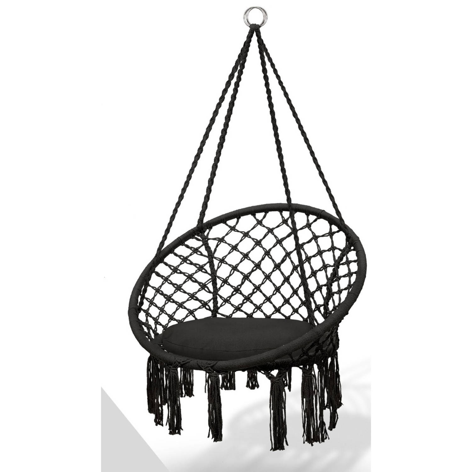 Tillvex- hangstoel -zwart -hangende schommel hangmat