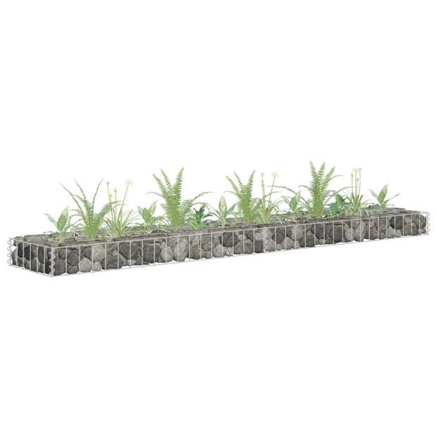 vidaXL Gabion plantenbak verhoogd 180x30x10 cm gegalvaniseerd staal