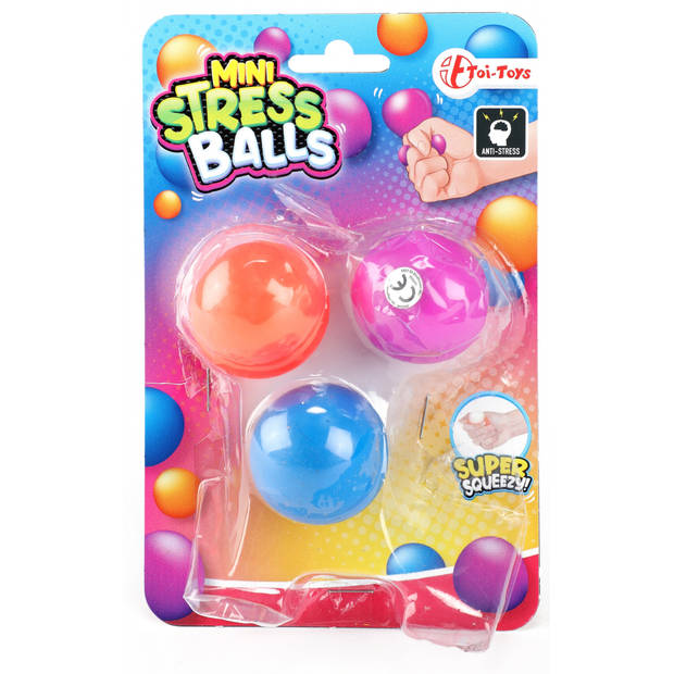 Toi-Toys mini-stressballen 3 stuks á 3,5 cm
